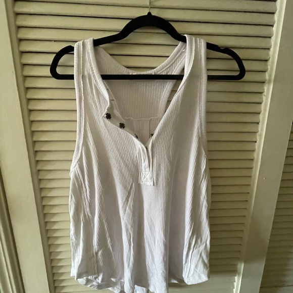 Free People Ribbed Racerback Tank Top - Picture 2 of 4
